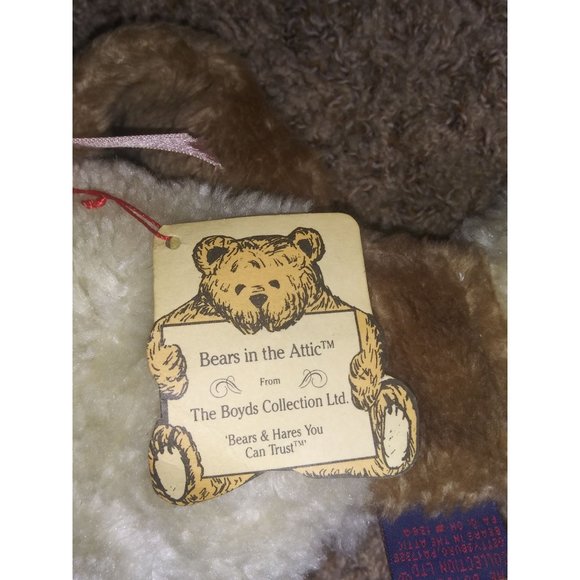 Boyds Bears in the Attic Edina Flat Hare Stuffed Bunny Plush Brown Rabbit Toy - Picture 4 of 8